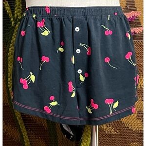 Anthropologie Cherry Pajama Shorts XL